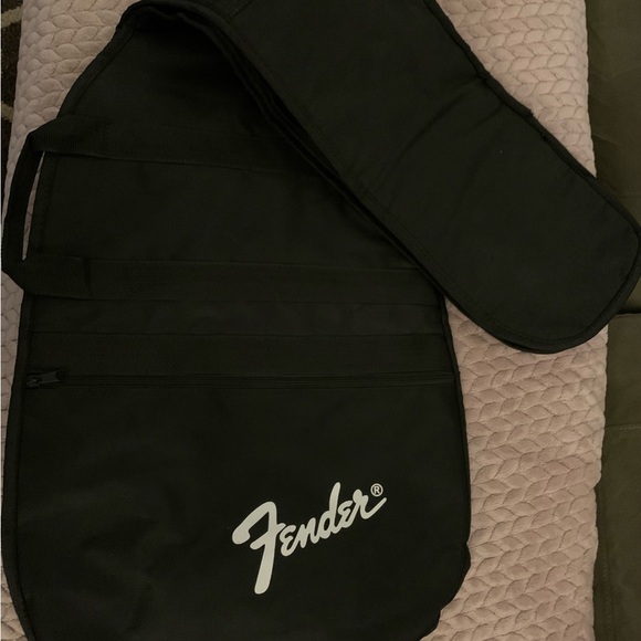 Fender Black Fabric Guitar Carry CASE Gig Storage Bag - Picture 1 of 7